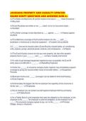 LOUISIANA PROPERTY AND CASUALTY UPDATED EXAMS SCRIPT QUESTIONS AND ANSWERS SURE