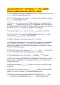 LOUISIANA PROPERTY AND CASUALTY FINAL EXAMS ACTUAL QUESTIONS AND ANSWERS SURE