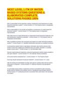 NICET LEVEL 1 ITM OF WATER-BASED SYSTEMS QUESTIONS & ELABORATED COMPLETE SOLUTIONS PASSED 100&percnt;