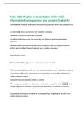 ACCT 4200 Chapter 2 Consolidation of Financial&NewLine;Information Exam questions and answers Graded A&plus;&NewLine;Consolidated financial statements are typically prepared when one company has&NewLine;-a controlling financial interest over another company&period;&NewLine;-dividend income from
