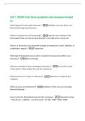 ACCT 20103 Final Exam questions and answers Graded&NewLine;A&plus;&NewLine;What happens if total assets decrease&quest; -Liabilities&comma; Common Stock&comma; and&NewLine;Retained Earnings must decrease&period;&NewLine;What is true about accrual accounting&quest; -Expenses are recorded in the&NewLine;period when they are in
