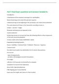 ACCT Final Exam questions and answers Graded A&plus;&NewLine;A dividend is&NewLine;a distribution of the company's earnings to its stockholders&NewLine;Retained earnings at the end of the period is equal to&NewLine;retained earnings at the beginning of the period plus net income m