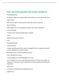 ACCT-201 Exam questions and answers Graded A&plus;&NewLine;Outstanding check&NewLine;A Payment made by a company where the check has not yet cleared the bank&period;&NewLine;authorization&NewLine;Who has the right to make decisions about the asset in question&quest;&NewLine;Record Keeping&NewLine;Who Updates the A