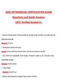 Axis Networking Certification &lpar;Latest 2026&sol;2027 Update&rpar; Complete Questions and Guide Answers&comma; 100&percnt; Verified Graded A&plus;