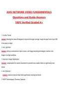 Axis Network Video Fundamentals &lpar;Latest 2026&sol;2027 Update&rpar; Complete Questions and Guide Answers&comma; 100&percnt; Verified Graded A&plus;