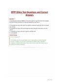 EPPP Ethics Test Questions and Correct Answers&NewLine;