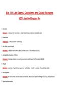BIO 111 Lab Exam 2 &lpar;Latest 2026&sol;2027 Update&rpar; Complete Questions and Guide Answers&comma; 100&percnt; Verified Graded A&plus;