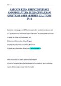 AAPC CPC EXAM PREP COMPLIANCE&NewLine;AND REGULATORY 2026&vert;ACTUAL EXAM&NewLine;QUESTIONS WITH VERIFIED SOLUTIONS&NewLine;&lpar;A&plus;&rpar;