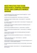 NICET PRACTICE TEST EXAM QUESTIONS & VERIFIED ANSWERS RATED 100&percnt; COMPLETE NEWEST VERSION