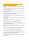 NC DENTAL JURISPRUDENCE ACTUAL FINAL EXAM QUESTIONS AND ANSWERS SURE A&period;pdf