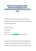 NBCOT PRACTICE EXAM 1&vert;WELL&NewLine;REVISED ASSESSMENT EXAM&NewLine;QUESTIONS WITH VERIFIED SOLUTIONS&NewLine;2026
