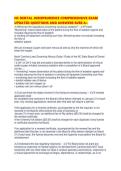 NC DENTAL JURISPRUDENCE COMPREHENSIVE EXAM UPDATED QUESTIONS AND ANSWERS SURE