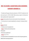 BIO 156 Exam 2 &lpar;Latest 2026&sol;2027 Update&rpar; Complete Questions and Guide Answers&comma; 100&percnt; Verified Graded A&plus;
