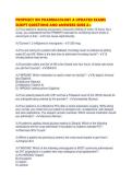 PROPHECY RN PHARMACOLOGY A UPDATED EXAMS SCRIPT QUESTIONS AND ANSWERS SURE