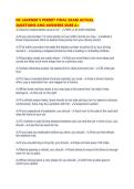 NC LEARNER'S PERMIT FINAL EXAM ACTUAL&NewLine;QUESTIONS AND ANSWERS SURE A&plus;
