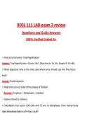 BIOL 111 Lab Exam 2 Review  &lpar;Latest 2026&sol;2027 Update&rpar; Complete Questions and Guide Answers&comma; 100&percnt; Verified Graded A&plus;
