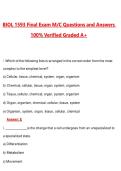 BIOL 1593 Final Exam M&sol;C &lpar;Latest 2026&sol;2027 Update&rpar; Complete Questions and Guide Answers&comma; 100&percnt; Verified Graded A&plus;