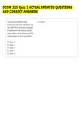 DCOM 215 Quiz 2 ACTUAL UPDATED QUESTIONS &NewLine;AND CORRECT ANSWERS 