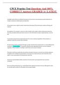 CPCE Practice Test Questions And 100&percnt; CORRECT Answers GRADED A&plus; LATEST 2026&sol;27