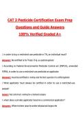 CAT 3 Pesticide Certification Exam Prep &lpar;Latest 2026&sol;2027 Update&rpar; Complete Questions and Guide Answers&comma; 100&percnt; Verified Graded A&plus;