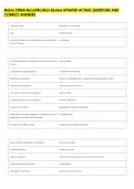 Maine CRMA Recertification Review UPDATED ACTUAL QUESTIONS AND &NewLine;CORRECT ANSWERS