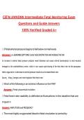 CEFM AWHONN Intermediate Fetal Monitoring Exam 2026 &vert; Complete Questions and Guide Answers&comma; 100&percnt; Verified Graded A&plus;