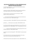 COUC 504 QUIZ 3 DEMOGRAPHIC CULTURAL DIMENSIONS