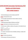 CEFM AWHONN Intermediate Fetal Monitoring TEST &lpar;Latest 2026&sol;2027 Update&rpar; Complete Questions and Guide Answers&comma; 100&percnt; Verified Graded A&plus;