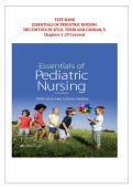 Test Bank for Essentials of Pediatric Nursing 3rd Edition Kyle Carman &vert; Complete Chapters 1-29 &vert; Latest 2026 Guide
