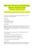 WGU D312 Anatomy and Physiology I Objective Assessment Exam  2026&sol;2027 &vert; Newly Released &vert; 70 Q&A with Expert Rationales &vert; ACTUAL EXAM&vert; Guaranteed Pass - A&plus; Graded&NewLine;&NewLine;