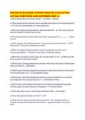MICHIGAN BUILDERS LICENSE UPDATED EVALUATION ACTUAL QUESTIONS AND ANSWERS SURE A&period;pdf&NewLine;&NewLine;1&period; Document information