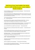 Food Service Prep&vert; Food Handlers Test with all Correct & 100&percnt; Verified Answers &vert;Latest Update &vert;Already Graded A&plus;