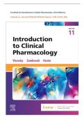 Test Bank for Introduction to Clinical Pharmacology&comma; 11th Edition by Constance G&period; Visovsky&vert;9780443115950&vert;All Chapters 1-20&vert;LATEST&vert;June 2026&period;