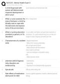 NUR 253 - Mental Health Exam 3 Questions and Answers with Complete Solutions &vert; New Update 2026 &vert; 100&percnt; Correct