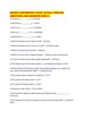 METRIC CONVERSION LATEST ACTUAL UPDATED QUESTIONS AND ANSWERS SURE A&period;pdf