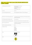 CMSC Driver's Ed Test Flash Cards ACTUAL UPDATED QUESTIONS AND &NewLine;CORRECT ANSWERS 