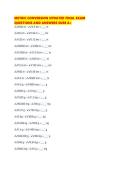 METRIC CONVERSION UPDATED FINAL EXAM QUESTIONS AND ANSWERS SURE A&period;pdf