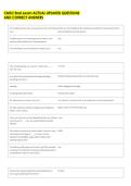 CMSC final exam ACTUAL UPDATED QUESTIONS &NewLine;AND CORRECT ANSWERS 