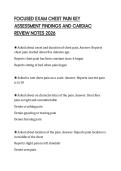 FOCUSED EXAM CHEST PAIN KEY&NewLine;ASSESSMENT FINDINGS AND CARDIAC&NewLine;REVIEW NOTES 2026