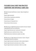 FOCUSED EXAM CHEST PAIN PRACTICE&NewLine;QUESTIONS AND RATIONALE GUIDE 2026