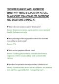 FOCUSED EXAM UTI WITH ANTIBIOTIC&NewLine;SENSITIVITY RESULTS EDUCATION ACTUAL&NewLine;EXAM SCRIPT 2026 COMPLETE QUESTIONS&NewLine;AND SOLUTIONS GRADED A&plus;
