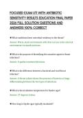 FOCUSED EXAM UTI WITH ANTIBIOTIC&NewLine;SENSITIVITY RESULTS EDUCATION FINAL PAPER&NewLine;2026 FULL SOLUTION QUESTIONS AND&NewLine;ANSWERS 100&percnt; CORRECT