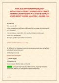 NURS 2513 MIDTERM EXAM 2026&sol;2027 &NewLine;ACTUAL EXAM &ndash; 300 QUESTIONS AND 100&percnt; CORRECT &NewLine;ANSWERS ALREADY GRADED A&plus; &vert; LATEST & COMPLETE &NewLine;UPDATE EXPERT VERIFIED SOLUTIONS &vert; ASSURED PASS 