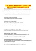 CONCRETE OPERATIONS QUESTIONS &NewLine;WITH CORRECT ANSWERS 2026