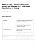NSG 3130 Exam 2 Questions with Correct Answers and Rationale &vert; New 2026 Update &vert; Galen College of Nursing