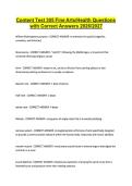 Content Test 305 Fine Arts&sol;Health Questions &NewLine;with Correct Answers 2026&sol;2027 
