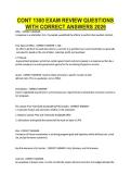 CONT 1300 EXAM REVIEW QUESTIONS &NewLine;WITH CORRECT ANSWERS 2026 
