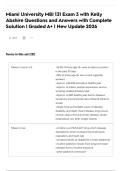 Miami University MBI 131 Exam 3 with Kelly Abshire Questions and Answers with Complete Solution &vert; Graded A&plus; &vert; New Update 2026