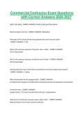 Commercial Contractor Exam Questions with Correct Answers 2026-2027