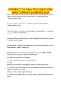 CONTRACTOR PRACTICE QUESTIONS &NewLine;WITH CORRECT ANSWERS 2026